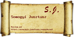 Somogyi Jusztusz névjegykártya